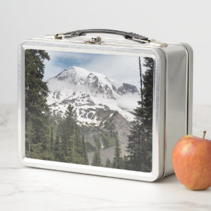 Majestätische Mount Rainier-Landschaft Metall Brotdose