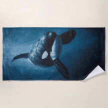 Majestätische Orca-Unterwasser-Ozean-Illustration