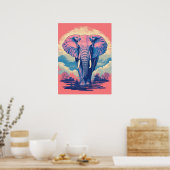 Majestätische Präsenz: Der lebendige Elefant Poster (Küche)