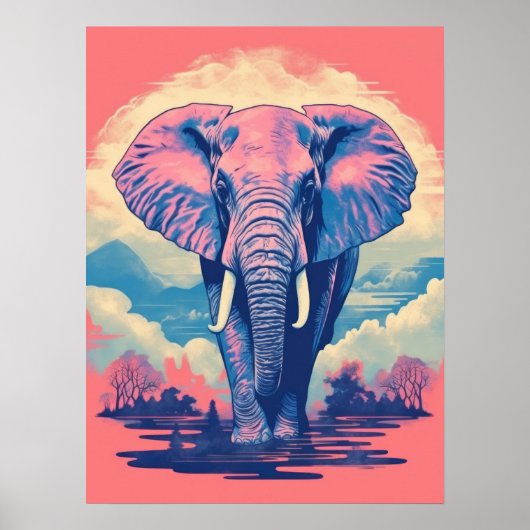 Majestätische Präsenz: Der lebendige Elefant Poster (Vorne)