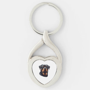 Majestätische Rottweiler-Hundekunst Schlüsselanhänger
