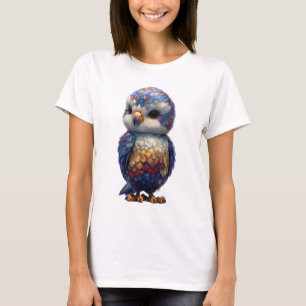 Majestätische schillernde mythische gefiederte Eul T-Shirt
