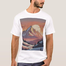 Majestätische schneebedeckte Berglandschaftskunst