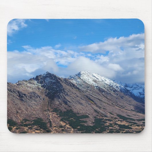 majestätische, schneebedeckte Bergmousepad Mousepad (Vorne)