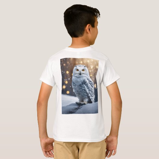majestätische Schneeeule, die auf einem T - Shirt (Schwarz voll)