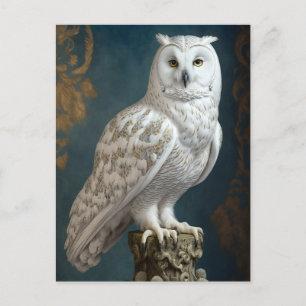 Majestätische Schneeeulen-Postkarte Postkarte
