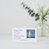 Majestätische Segel-Visitenkarten Visitenkarte (Stehend Vorderseite)