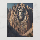 Majestätische Statue Jesu: Der Herr ist mein Felse Postkarte (Vorderseite)