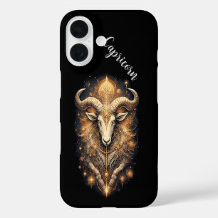 Majestätische Steinbock-Sternzeichen-Kunst iPhone 16 Hülle