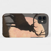 Majestätische Stier-Elch-und Vollmond-Aufstieg Case-Mate iPhone Hülle (Rückseite (Horizontal))