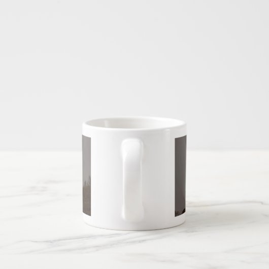 Majestätische Stier-Elch-und Vollmond-Aufstieg Espressotasse (Rückseite)