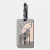 Majestätische Stier-Elch-und Vollmond-Aufstieg Gepäckanhänger (Rückseite vertikal)