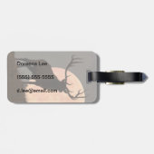 Majestätische Stier-Elch-und Vollmond-Aufstieg Gepäckanhänger (Rückseite horizontal)