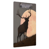 Majestätische Stier-Elch-und Vollmond-Aufstieg Klemmbrett (Rechts)