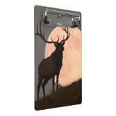 Majestätische Stier-Elch-und Vollmond-Aufstieg Mini Klemmbrett (Schrägansicht)