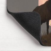Majestätische Stier-Elch-und Vollmond-Aufstieg Mousepad (Ecke)