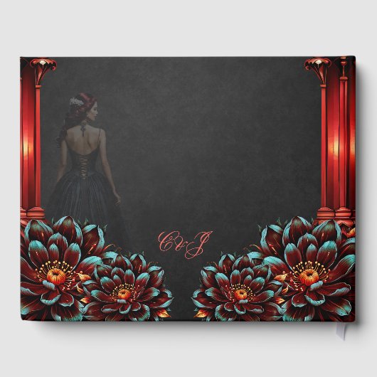 Majestätische Türme mit dunklen Blume. Gästebuch (Rückseite)