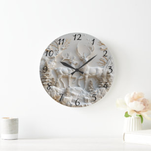 Majestätische Weihnachtsschmuckdekoration Große Wanduhr
