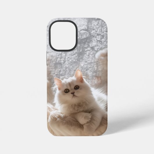 Majestätische weiße Katze iPhone Hülle (Rückseite)