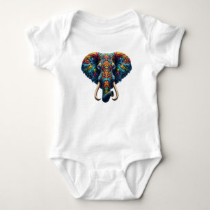Majestätische Wirbel des Elefanten Baby Strampler