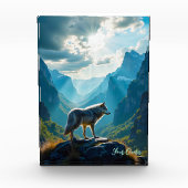 Majestätische Wolf Berg Kunst Fotoblock (Vorderseite)
