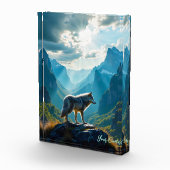 Majestätische Wolf Berg Kunst Fotoblock (Rechts)