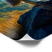 Majestätische Wolf Berg Kunst Poster (Ecke)