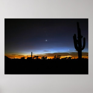 Majestätische Wüste geht zu schlafen Poster