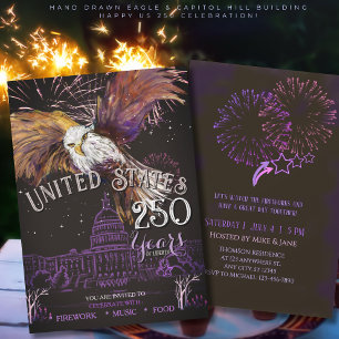 Majestätischer Adler Amerika 250 Jahre Freiheit Pu Einladung