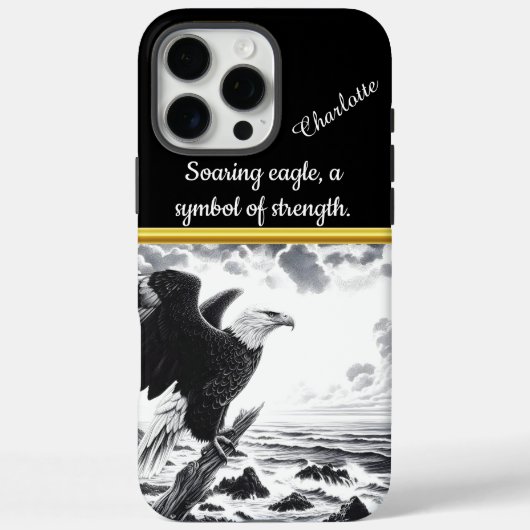 Majestätischer Adler hoch über turbulenten Ozeanwe Case-Mate iPhone Hülle (Rückseite)