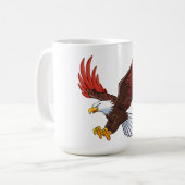 Majestätischer Adler im Flug Kaffeetasse (Vorderseite Links)