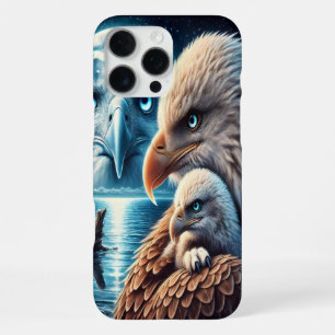 Majestätischer Adler über leuchtendem Ozeanmond iPhone 16 Pro Max Hülle