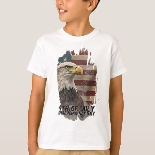 Majestätischer Adler und Flagge – Geist der Freihe T-Shirt