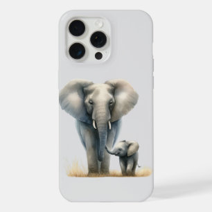 Majestätischer afrikanischer Elefant und Baby in A iPhone 15 Pro Max Hülle
