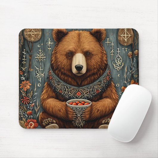 Majestätischer Bär Mousepad (Mit Mouse)