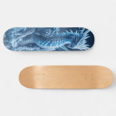 Majestätischer blauer Eisdrache Skateboard (Horizontal)