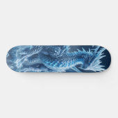 Majestätischer blauer Eisdrache Skateboard (Horizontal)