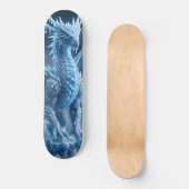 Majestätischer blauer Eisdrache Skateboard (Vorderseite)
