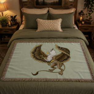Majestätischer Braun-Fantasie-Greif Mythischer Gry Decke