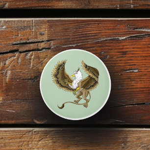 Majestätischer Braun Fantasy Greif Mythischer Gryp Keramikknauf
