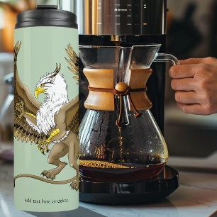Majestätischer Braun Fantasy Greif Mythischer Gryp Thermosbecher