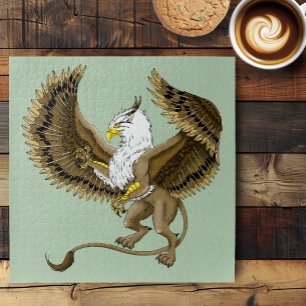 Majestätischer brauner Fantasy-Greif mythischer Gr Puzzle