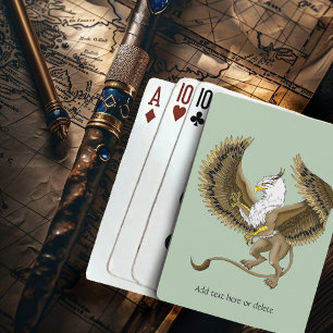 Majestätischer brauner Fantasy-Greif mythischer Gr Spielkarten