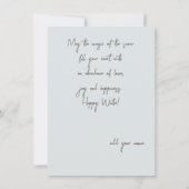 Majestätischer Buchenbaum im Winterwald Dankeskarte (Rückseite)