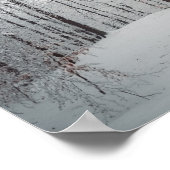 Majestätischer Buchenbaum im Winterwald Poster (Ecke)