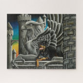Majestätischer Dark Fantasy Rottweiler Gargoyle Bu Puzzle (Horizontal)