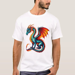 Majestätischer Drache mit goldenen Schuppen T-Shirt