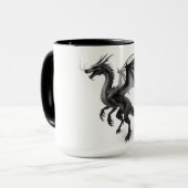 Majestätischer Drachen-Kaffeebecher Tasse (Vorderseite Links)