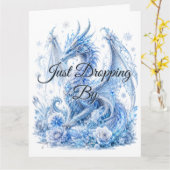 Majestätischer Eisdrache Karte (Gelbe Blume)