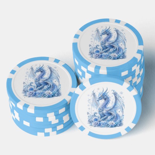 Majestätischer Eisdrache Pokerchips (Stapel)